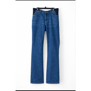 Hatch Maternity Jeans W26 Blue Straight Leg Stretch Denim